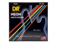 Набор струн DR Strings NEON Multi-Color Bass - Medium - 5 String (45-125)